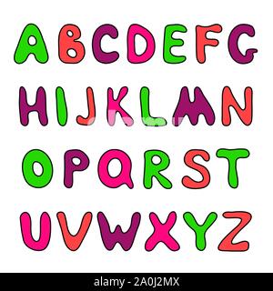 Black Color Hand Drawing Of Uppercase English Alphabet Letter On White