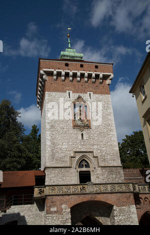 Bas Relief Of St Florian At Florian Gate Tower Facing Florianska