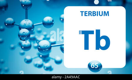 Terbium Tb Chemical Element Terbium Sign With Atomic Number Chemical