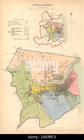 SUNDERLAND Borough Town City Plan BOUNDARY COMMISSION Durham DAWSON