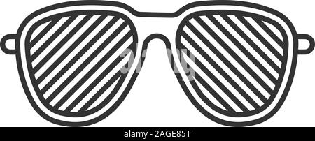 Louvered Sunglasses Icon Flat Design Linear And Color Styles