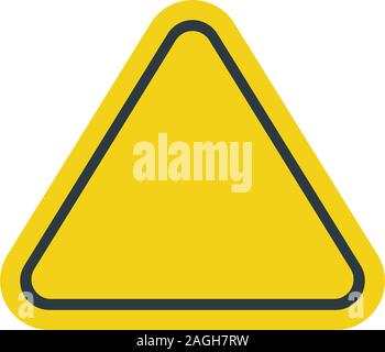 Blank Triangle Warning Sign Template Simple Vector Sign Stock Vector