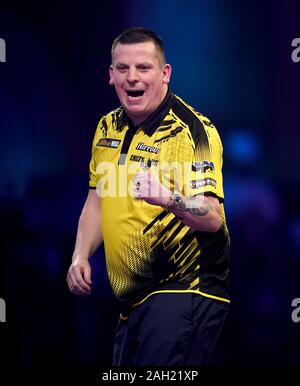 Dave Chisnall During His Match Against Ricky Evans During Day Nine Of