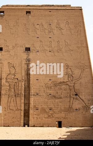 Ancient Egyptian Architecture Ruins Hieroglyphs And Columns Of The