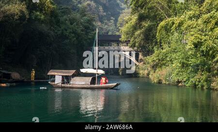 Yichang Hubei China Dec The Wooden Village Along With The