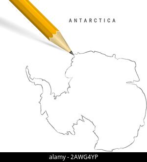 Doodle Map Of Antarctica Vector Illustration Stock Vector Image Art