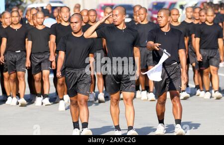 New Philippine National Police Chief Gen Edgar Aglipay Reviews Cadets