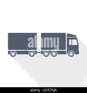 Truck With Trailer Logo Lorry Delivery Symbol Vector Illustration