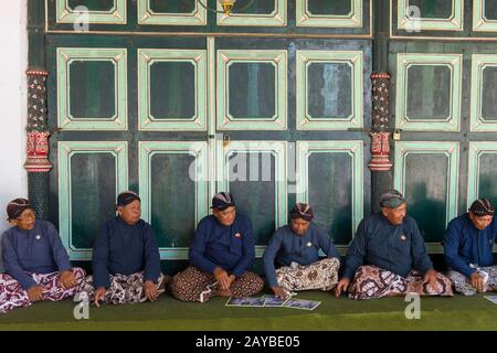 Servants To The Sultan At The Kraton Of Yogyakarta Keraton