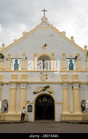 Sinking Bell Tower Of The Laoag Cathedral Laoag Ilocos Norte