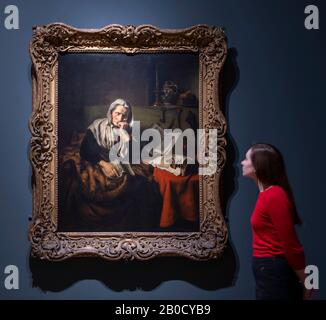 Old Woman Dozing By Nicolaes Maes Stock Photo Alamy