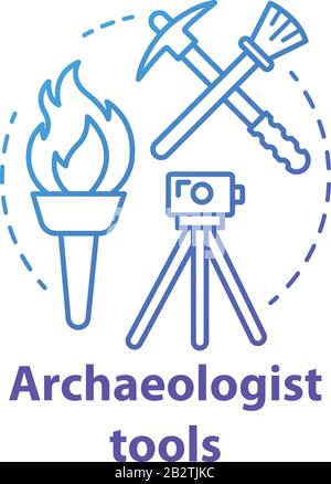 Archaeologist Icon Linear Isolated Illustration Thin Line Vector Web