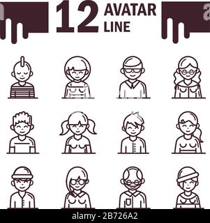 Man IT Icon Avatar Male And Female Avatar Profile Sign Face