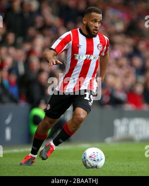 Brentford S Bryan Mbeumo In Action During The Premier League Match At