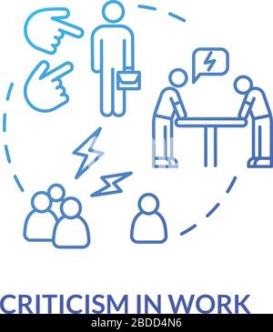 Criticism In Work Concept Icon Negative Feedback Toxic Situation