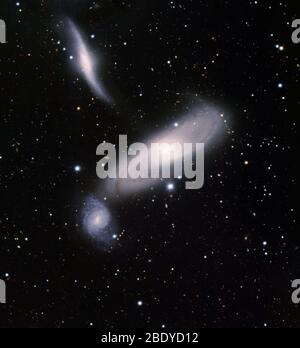 Spiral Galaxies Interacting Stock Photo Alamy