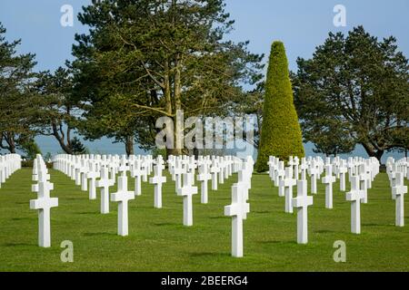 Perfectly Placed Crosses At The American Cemetery Colleville Sur Mer