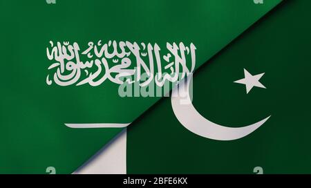 Saudi Arabia And Pakistan Two Flags Stock Photo Alamy