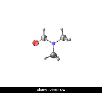 Dimethylformamide DMF Chemical Solvent Molecule Skeletal Formula