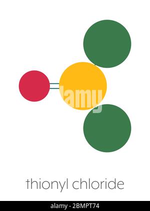 Thionyl Chloride Socl Chemical Reagent Molecule Skeletal Formula