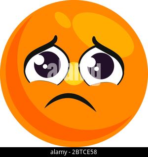 Sad Emoji Illustration Vector On White Background Stock Vector Image