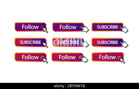 Subscribe Button Vector Eps Stock Vector Image Art Alamy