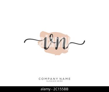 VN Beauty Vector Initial Logo Art Handwriting Logo Of Initial