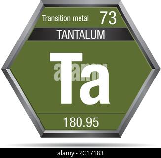 Tantalum Symbol Element Number 73 Of The Periodic Table Of The