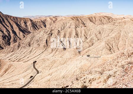 Road Crossing Arid Land In Peruvian Desert Nasca Department Of Ica