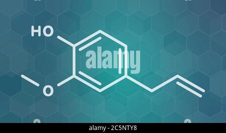 Eugenol Herbal Essential Oil Molecule Present In Cloves Nutmeg Etc