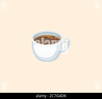 Cappuccino Sticker Illustration Cup Saucer Coffee Steam Editable