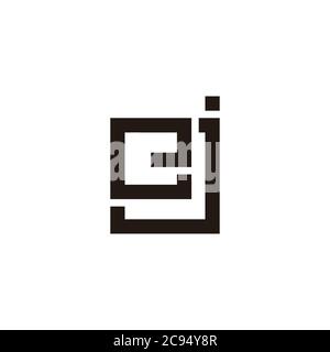 Initial Je Square Lines Logo Modern And Luxury Real Estate Logo Design