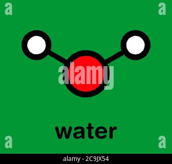 Water H O Molecule Stylized Skeletal Formula Chemical Structure