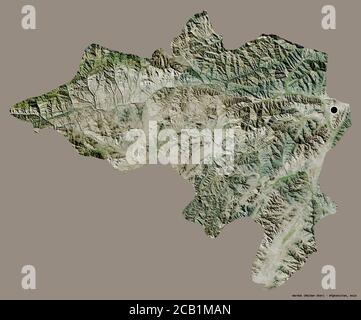 Shape Of Wardak Province Of Afghanistan With Its Capital Isolated On