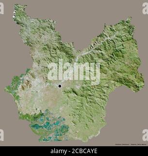 Shape Of Choluteca Department Of Honduras With Its Capital Isolated