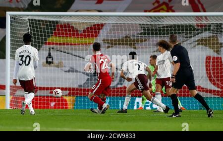 Liverpool S Diogo Jota Scores His Sides Fifth Goal During The Premier