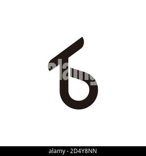 Letter Tb Curves Smooth Logo Vector Stock Vector Image Art Alamy