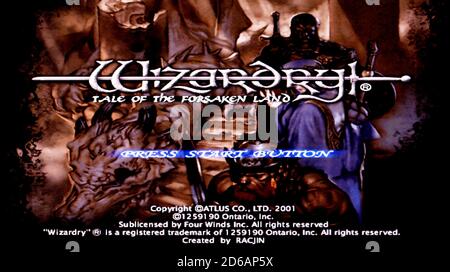 Wizardry Tale Of The Forsaken Land Sony Playstation Ps