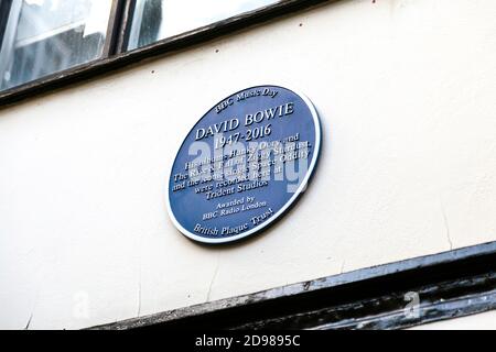 David Bowie Blue Plaque At St Anne S Court Marking The Location Of