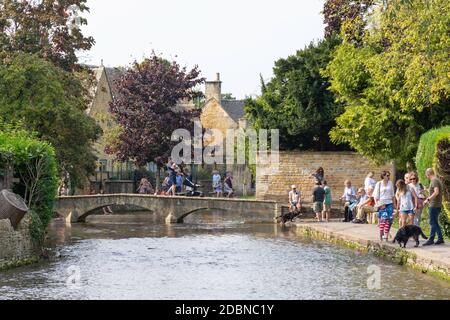 A Stone Bridge On The River Windrush Near Widford Oxfordshire Uk