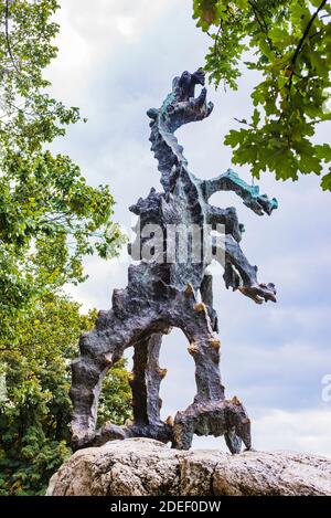 Wawel Dragon Statue In Cracow From Money Stock Photo Alamy