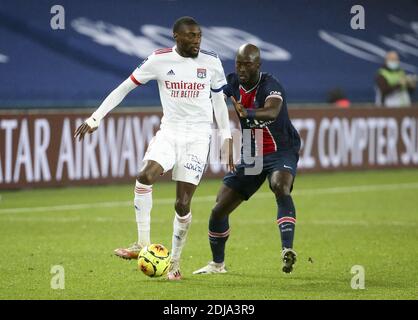 Enzo Le Fee Of Lorient Danilo Pereira Of PSG During The French