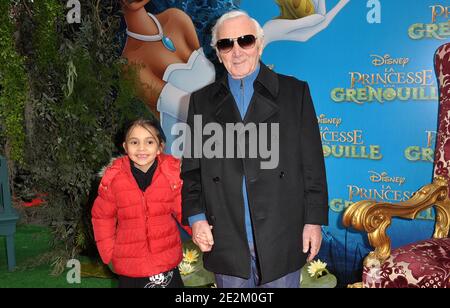 Charles Aznavour Attends The Premiere Of La Princesse Et La Grenouille