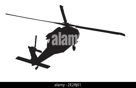 Helicopter Vector Silhouette Stock Vector Image Art Alamy