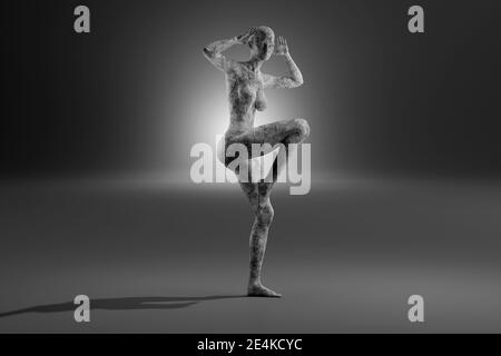 Computer Generated Naked Female Body Dancing Stock Photo Alamy