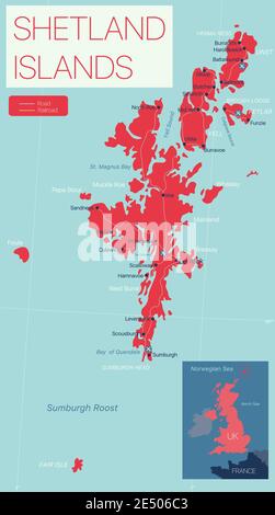 Vector Map Of British Isles Administrative Divisions Colored By