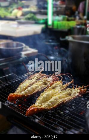 Lobster On Barbecue Stock Photo Alamy