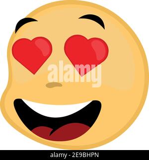 Love Hearts Eyes Emoticon Emoji Cartoon Icon Stock Vector Image Art