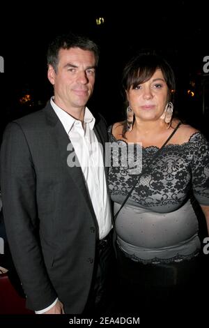 French Actress Michele Bernier With Ex Husband Bruno Gaccio At The