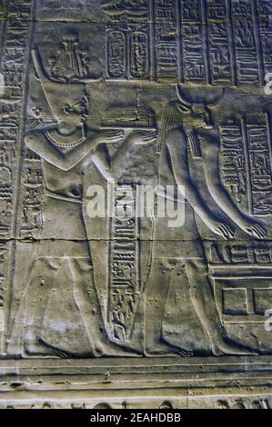 Ancient Egyptian Hieroglyphic Carving Showing The Pharaoh King Killing